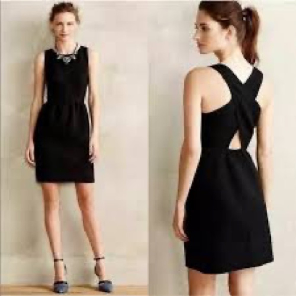 Maeve Black Backless Dress